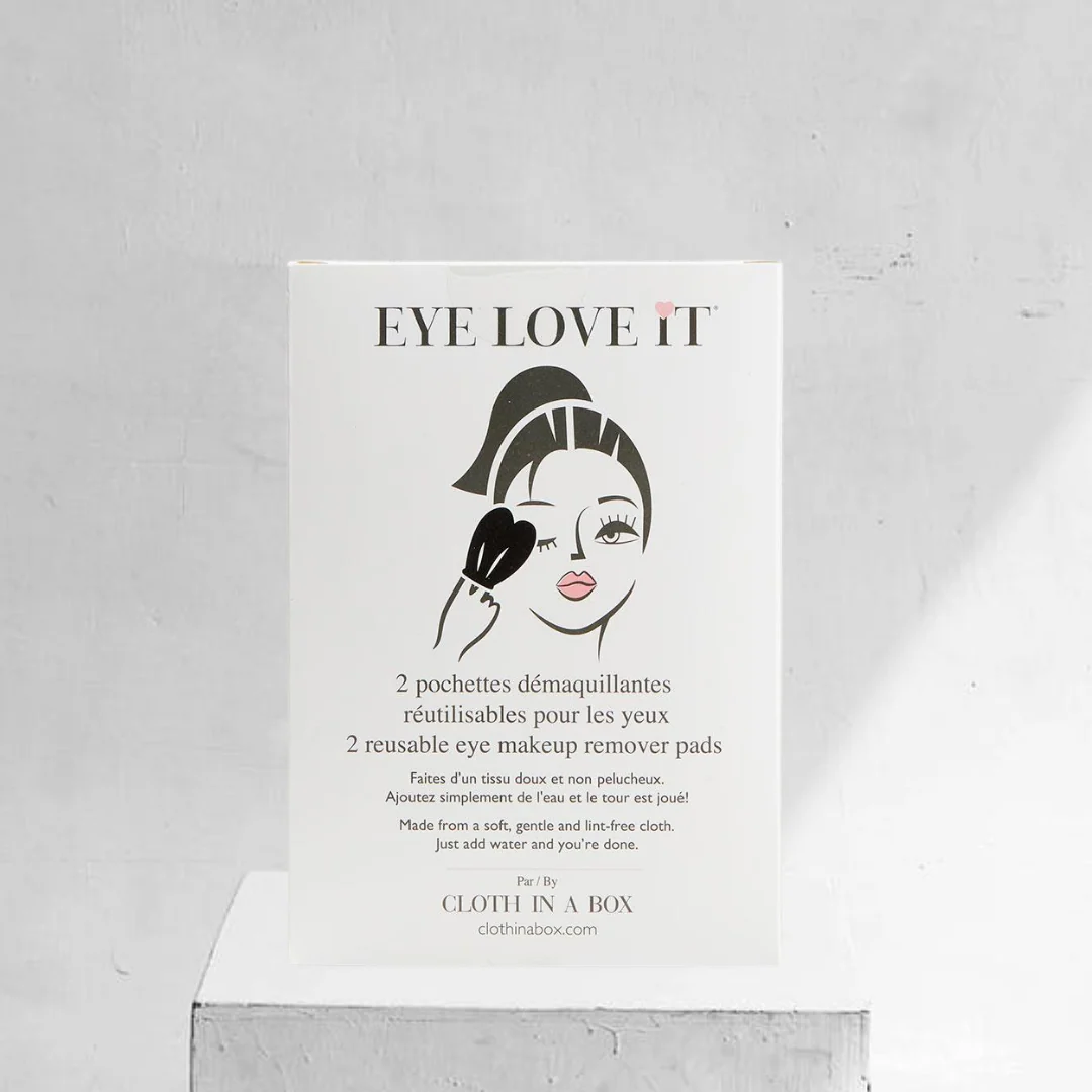 Cloth in a Box Eye Love It 2 pochettes démaquillantes pour les yeux