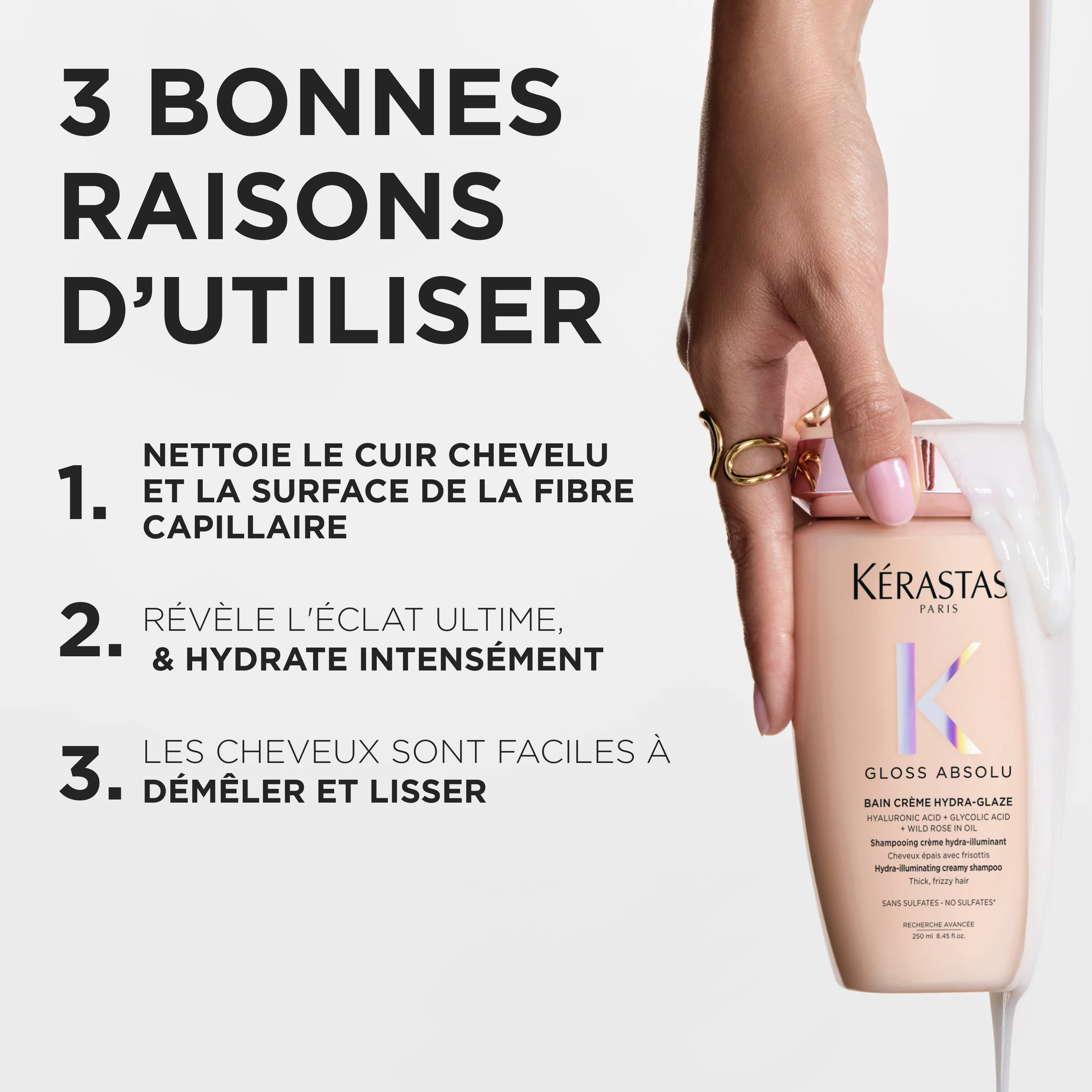 Kérastase Gloss Absolu Bain Crème Hydra-Glaze - 250ml - Image 8