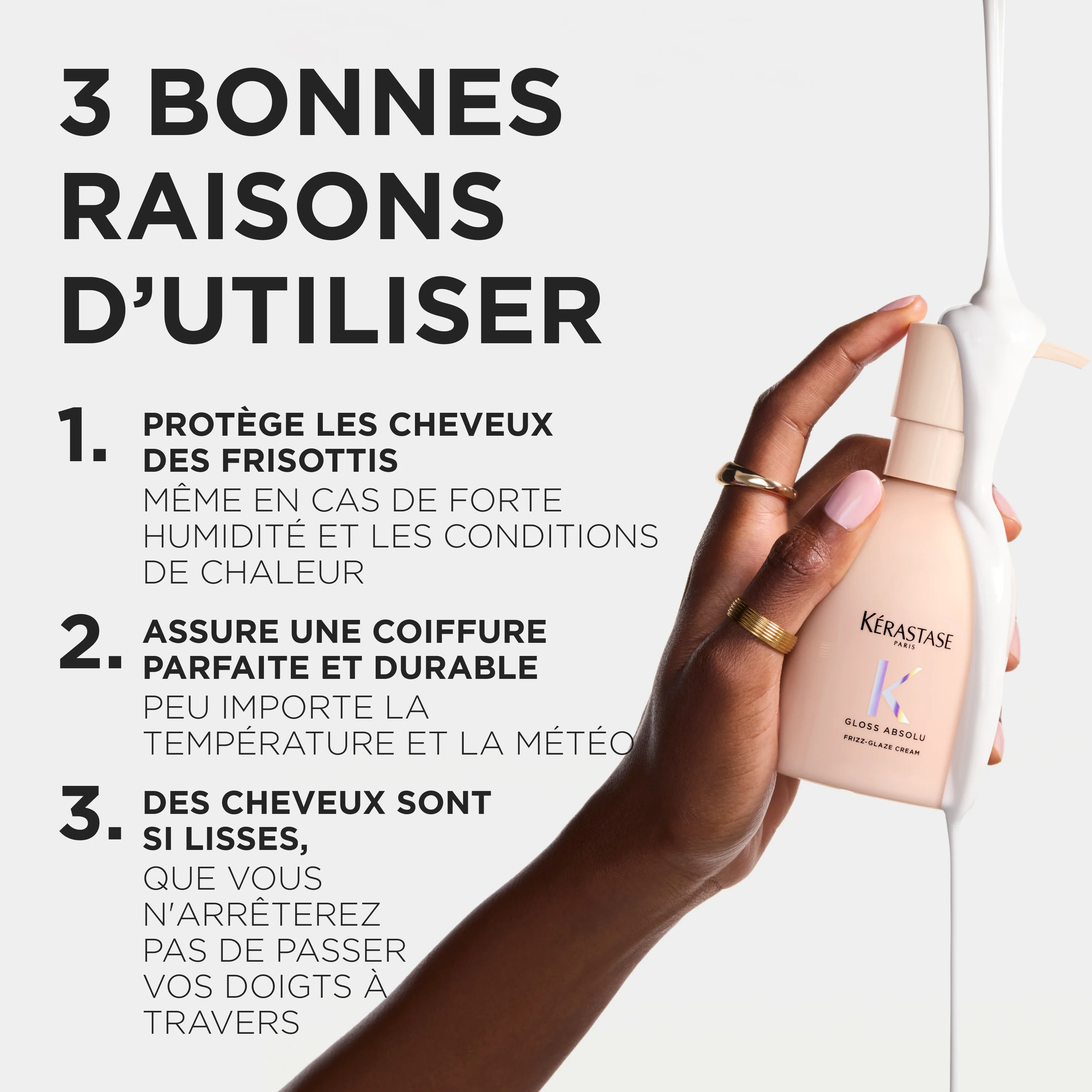 Kérastase Gloss Absolu Frizz-Glaze Cream Crème Coiffante Anti-Frisottis - 250ml - Image 10
