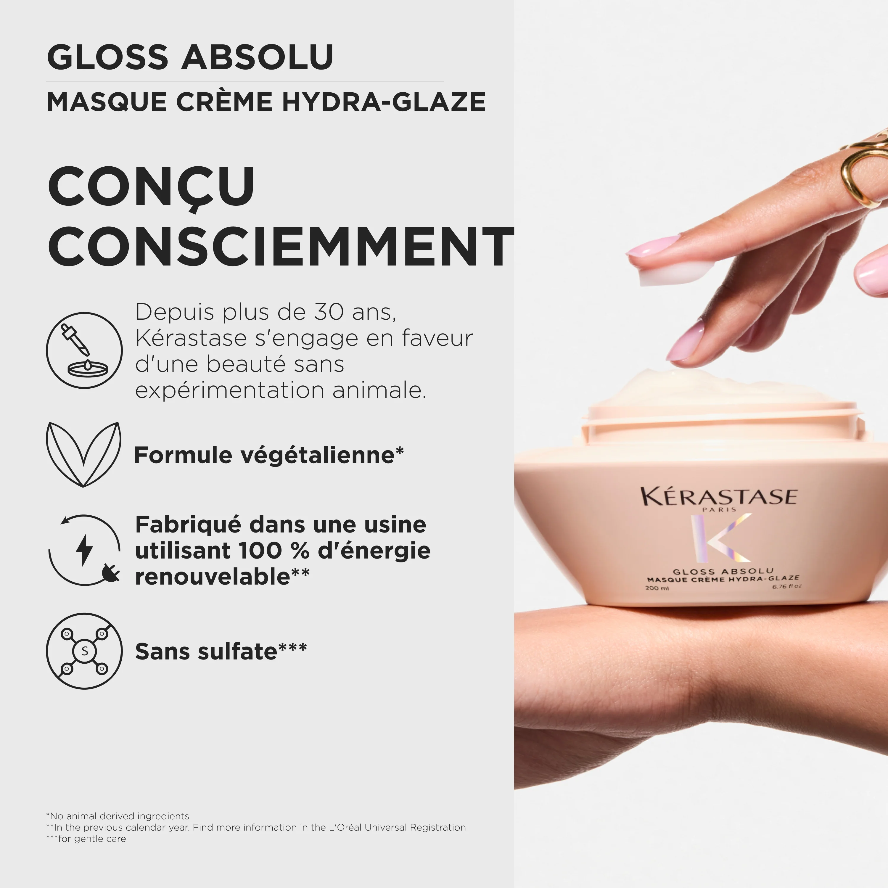 Kérastase Gloss Absolu Masque Crème Hydra-Glaze - 200ml - Image 13