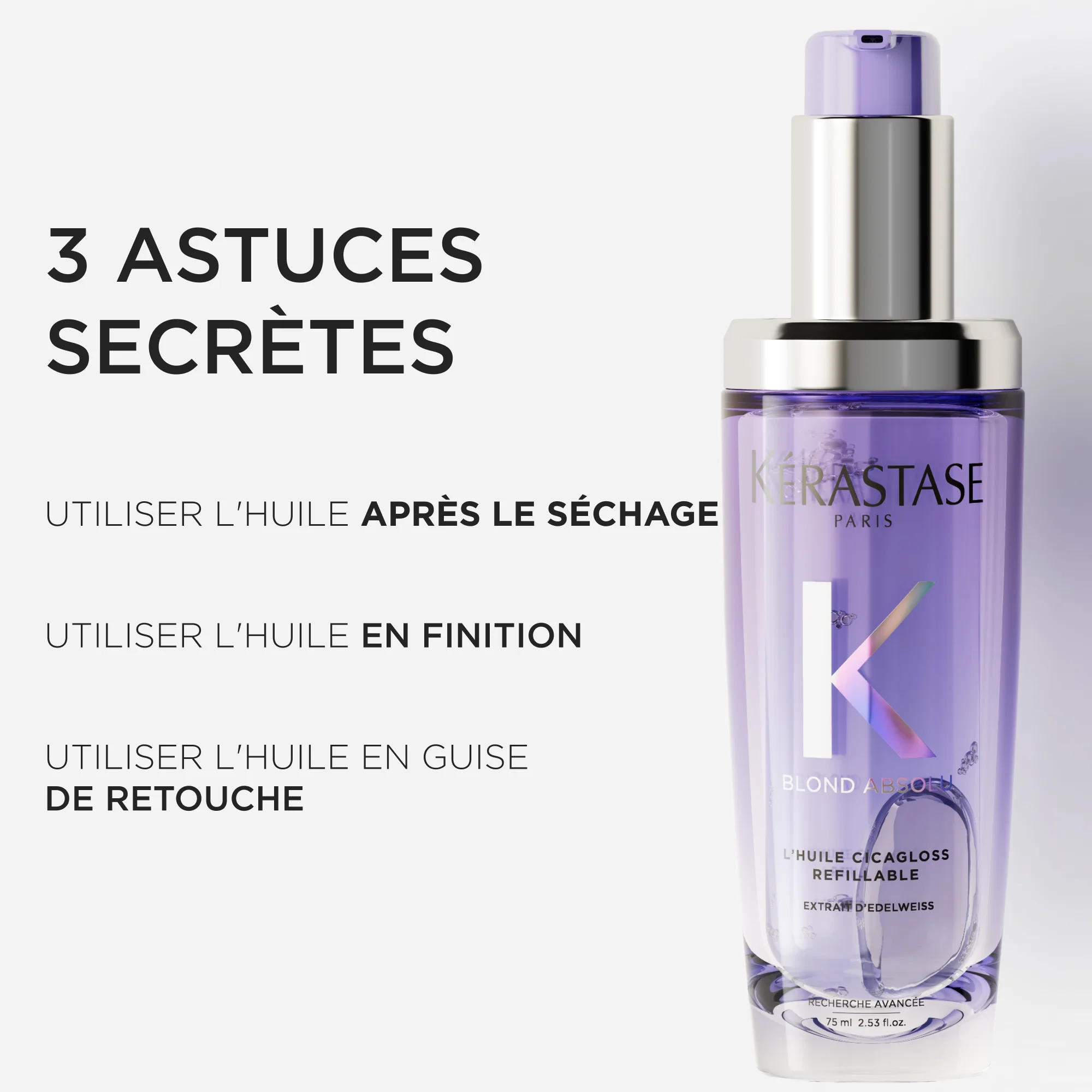 Kérastase Blond Absolu Huile Cicagloss Rechargeable - 75ml - Image 5