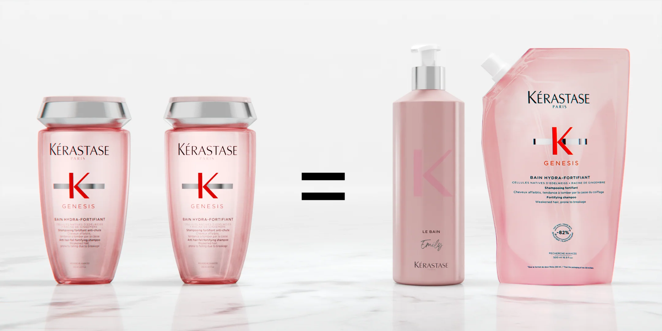 Kérastase Genesis Pochette de Recharge Bain Hydra-Fortifiant - 500ml - Image 4