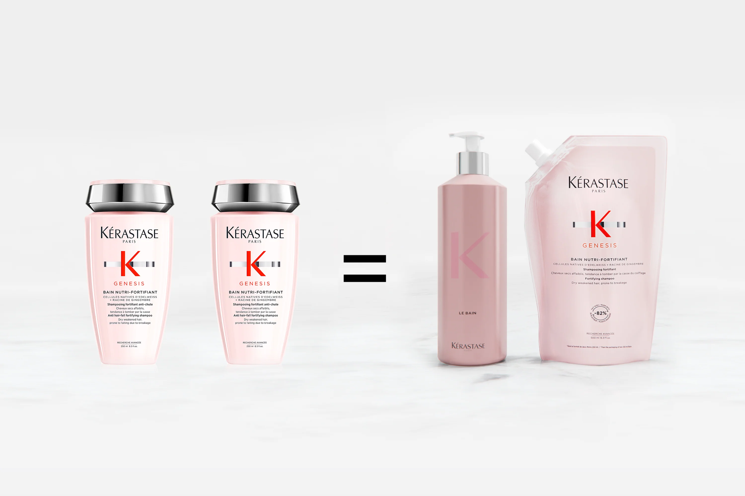 Kérastase Genesis Pochette de Recharge Bain Nutri-Fortifiant - 500ml - Image 4