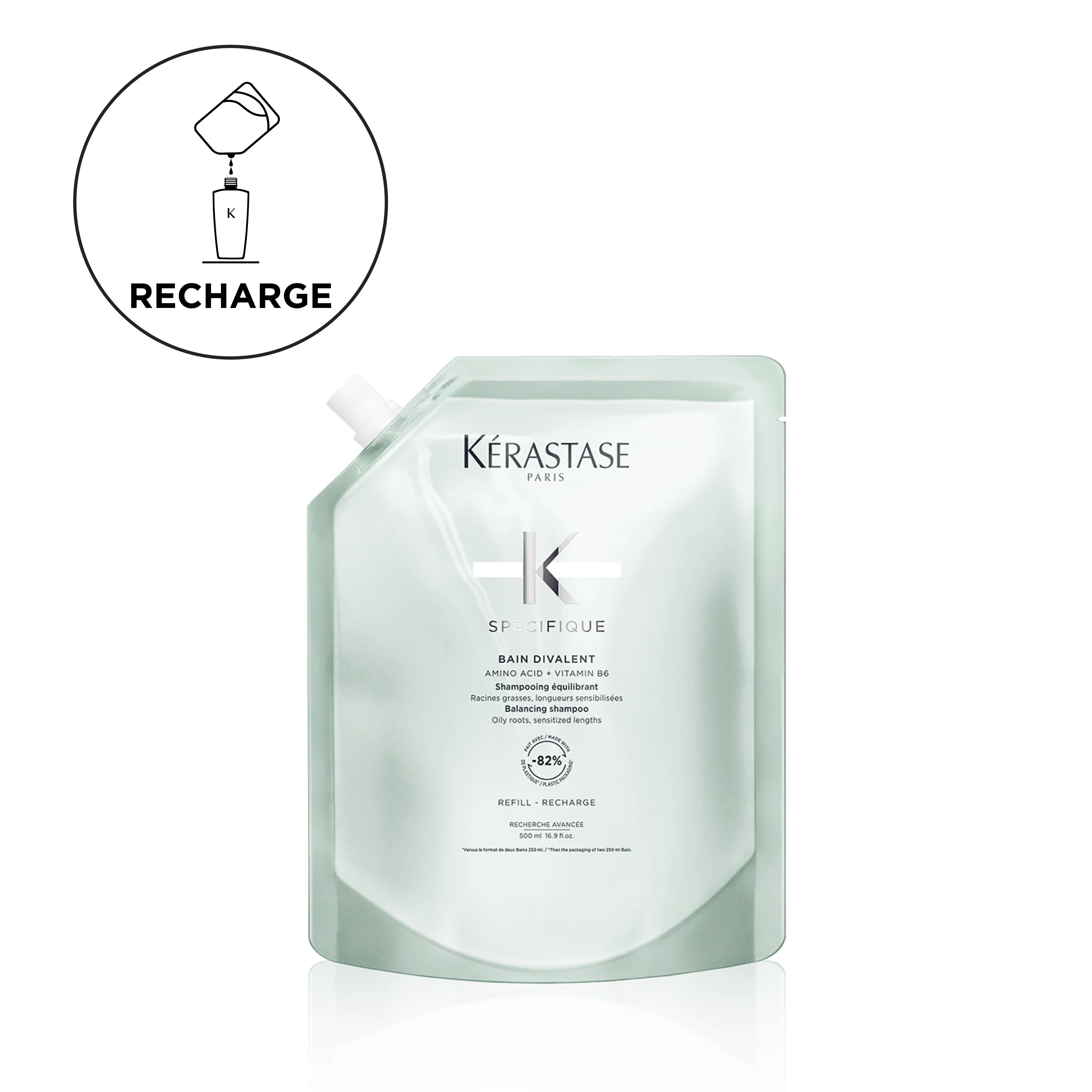Kérastase Spécifique Pochette de Recharge Bain Divalent - 500ml - Image 3