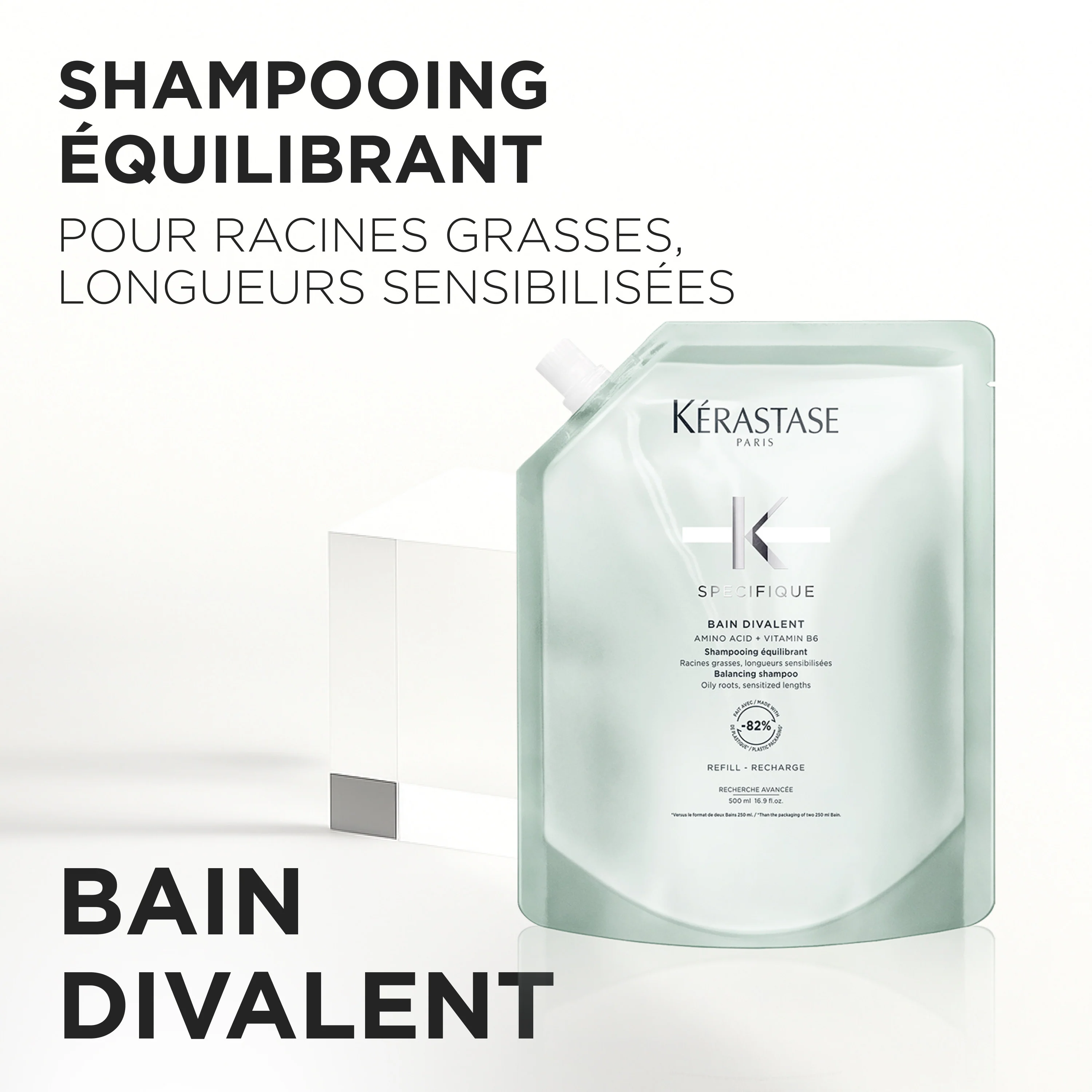 Kérastase Spécifique Pochette de Recharge Bain Divalent - 500ml - Image 4