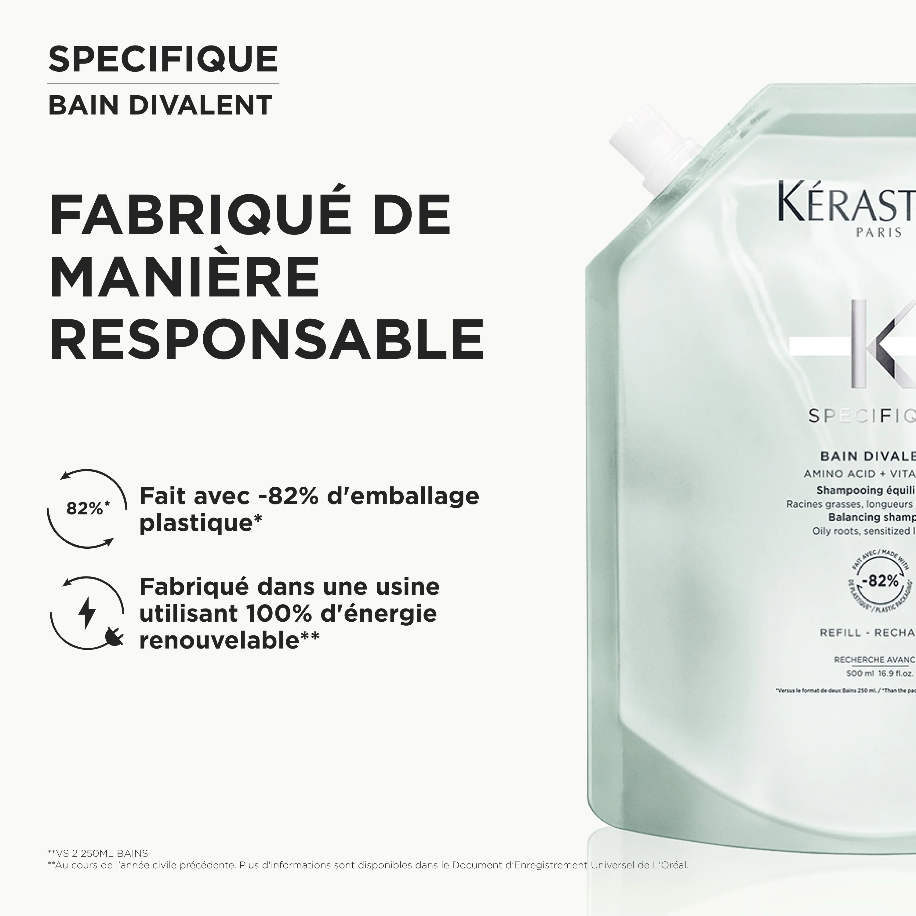 Kérastase Spécifique Pochette de Recharge Bain Divalent - 500ml - Image 7