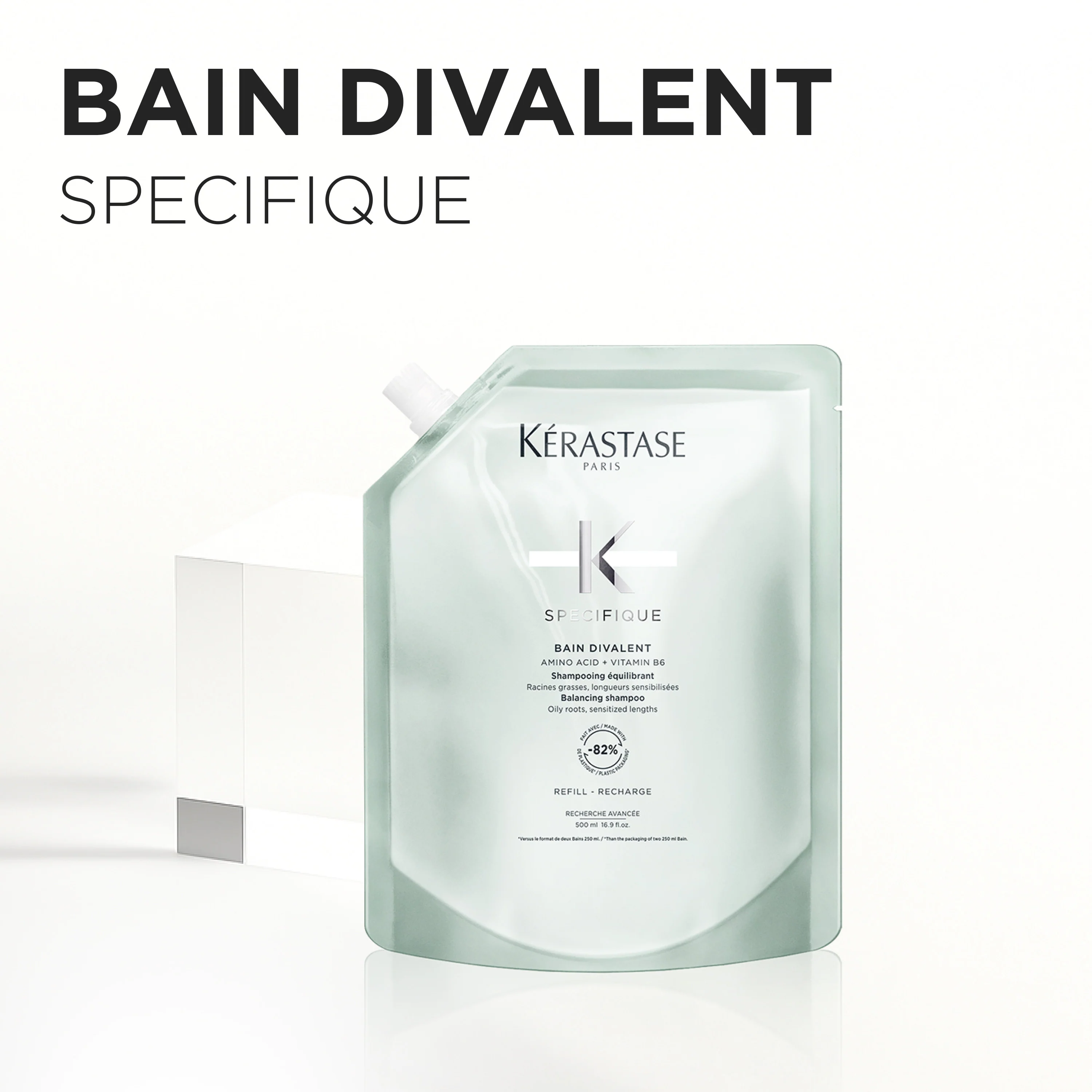 Kérastase Spécifique Pochette de Recharge Bain Divalent - 500ml - Image 8