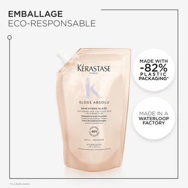 Kérastase Gloss Absolu Pochette de Recharge Bain Hydra-Glaze - 500ml - Image 11