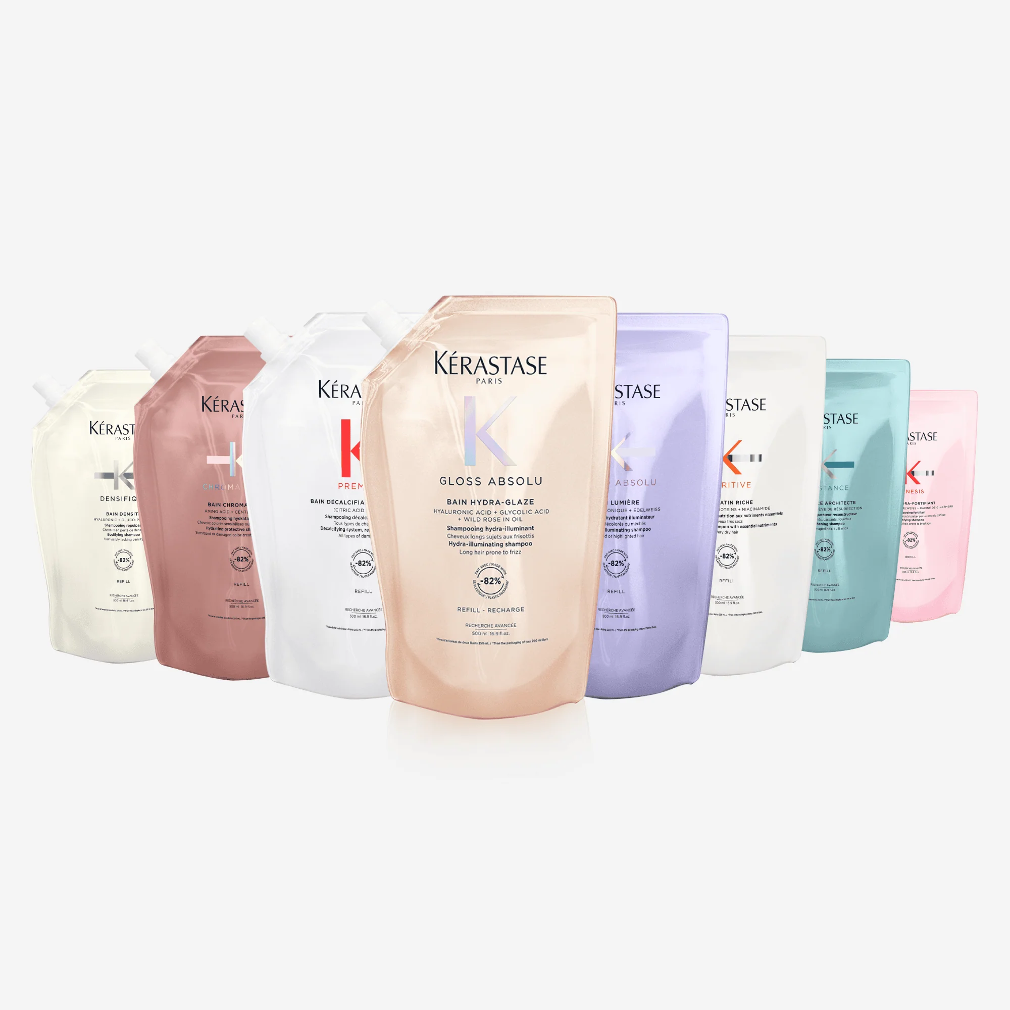 Kérastase Gloss Absolu Pochette de Recharge Bain Hydra-Glaze - 500ml - Image 13