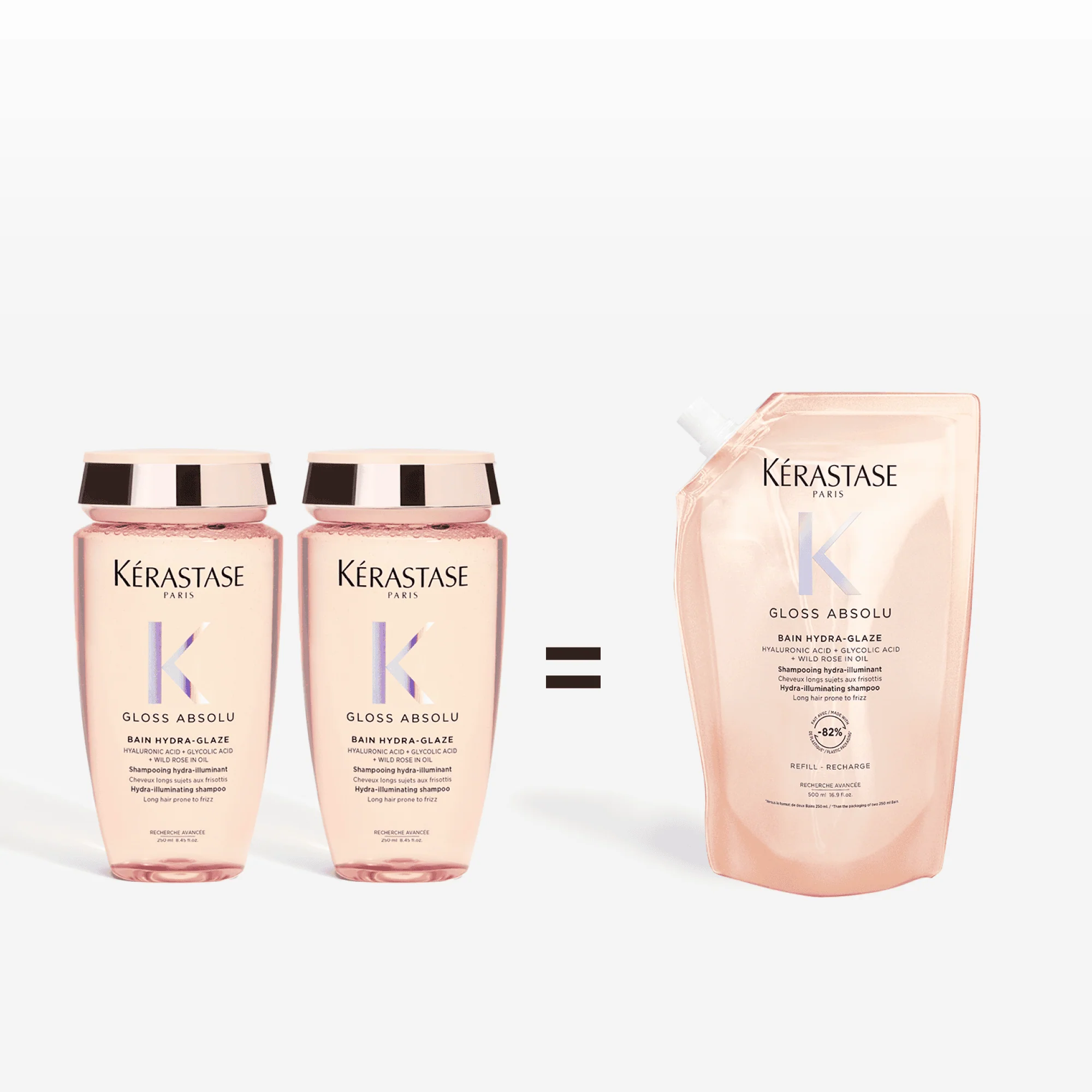 Kérastase Gloss Absolu Pochette de Recharge Bain Hydra-Glaze - 500ml - Image 9