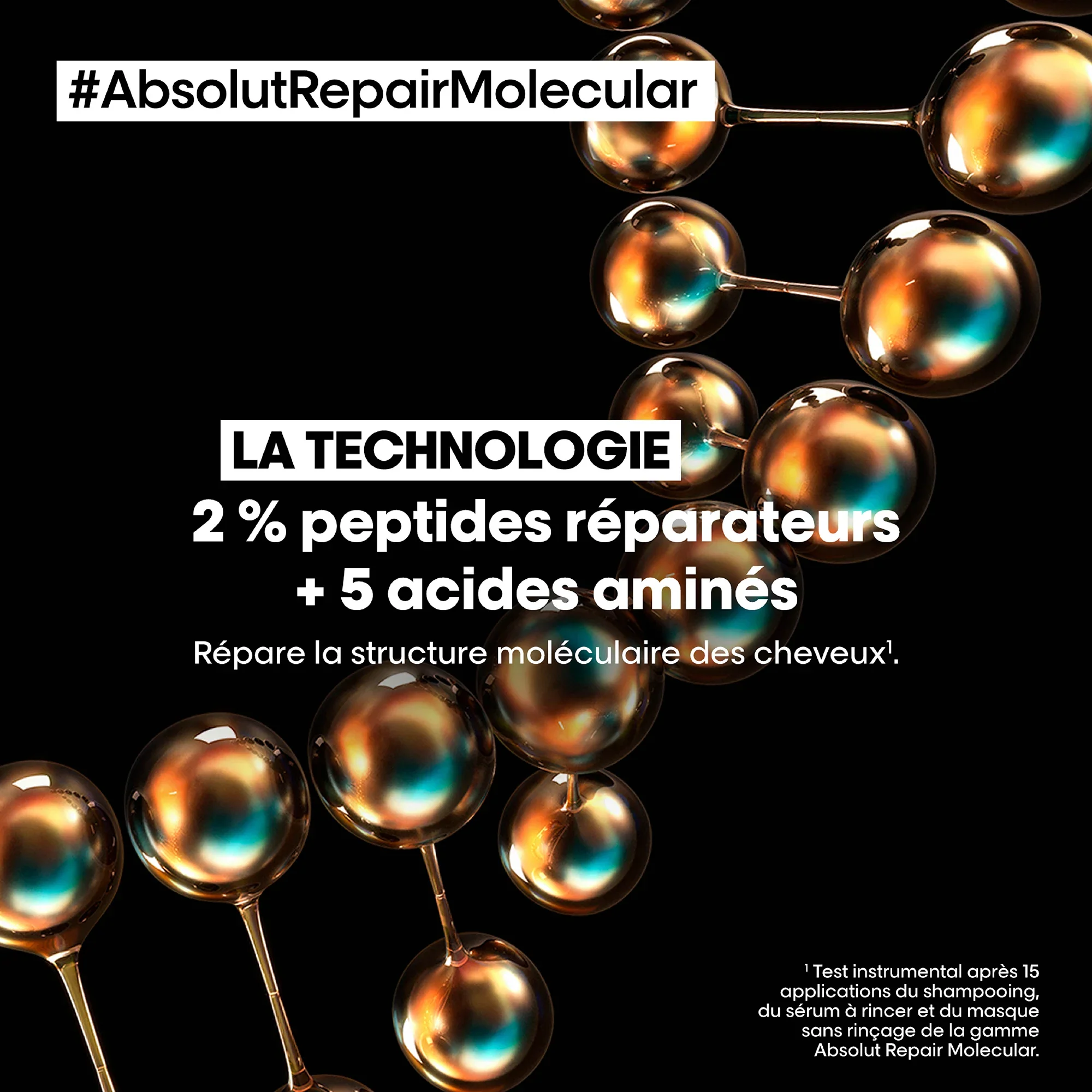 L'Oréal Professionnel Absolut Repair Molecular Shampooing - 300ml - Image 3