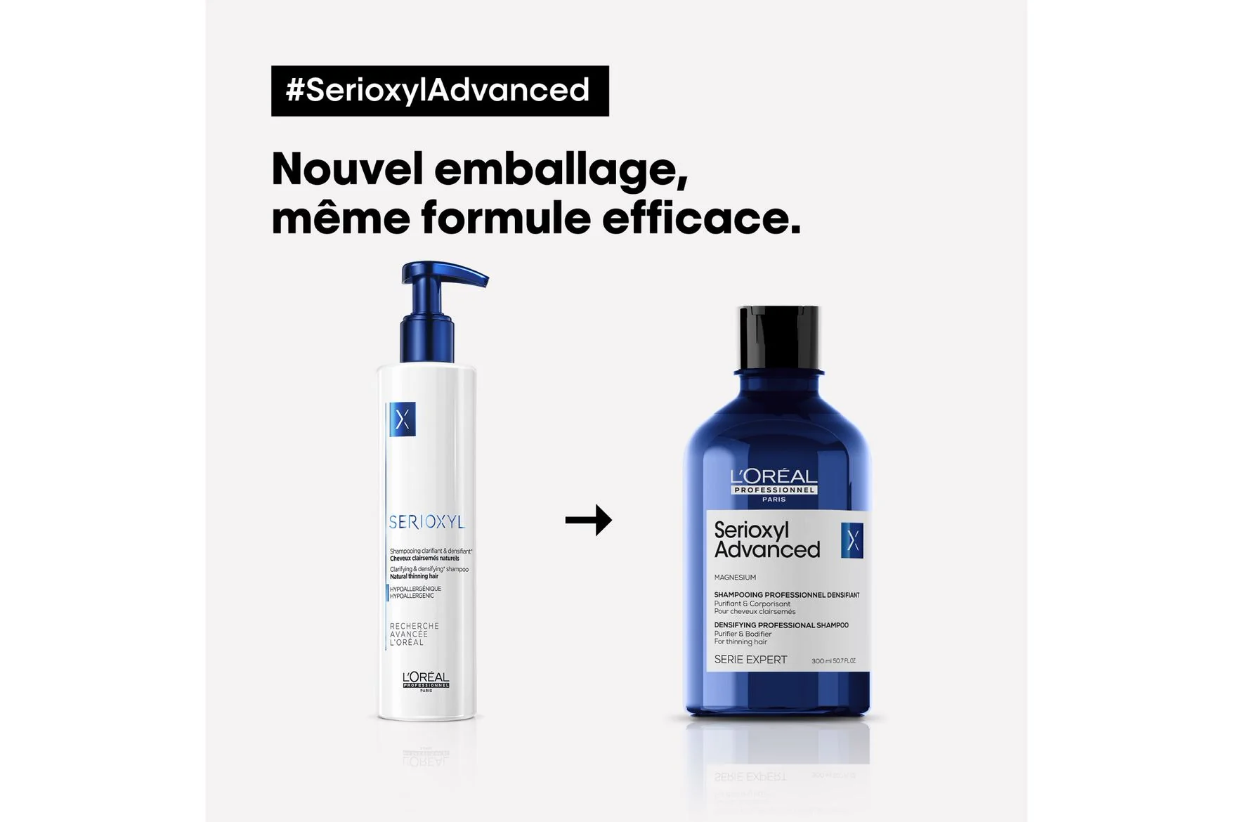 L'Oréal Professionnel Serioxyl Advanced Shampooing Cheveux Clairsemés & Colorés - 500ml - Image 3