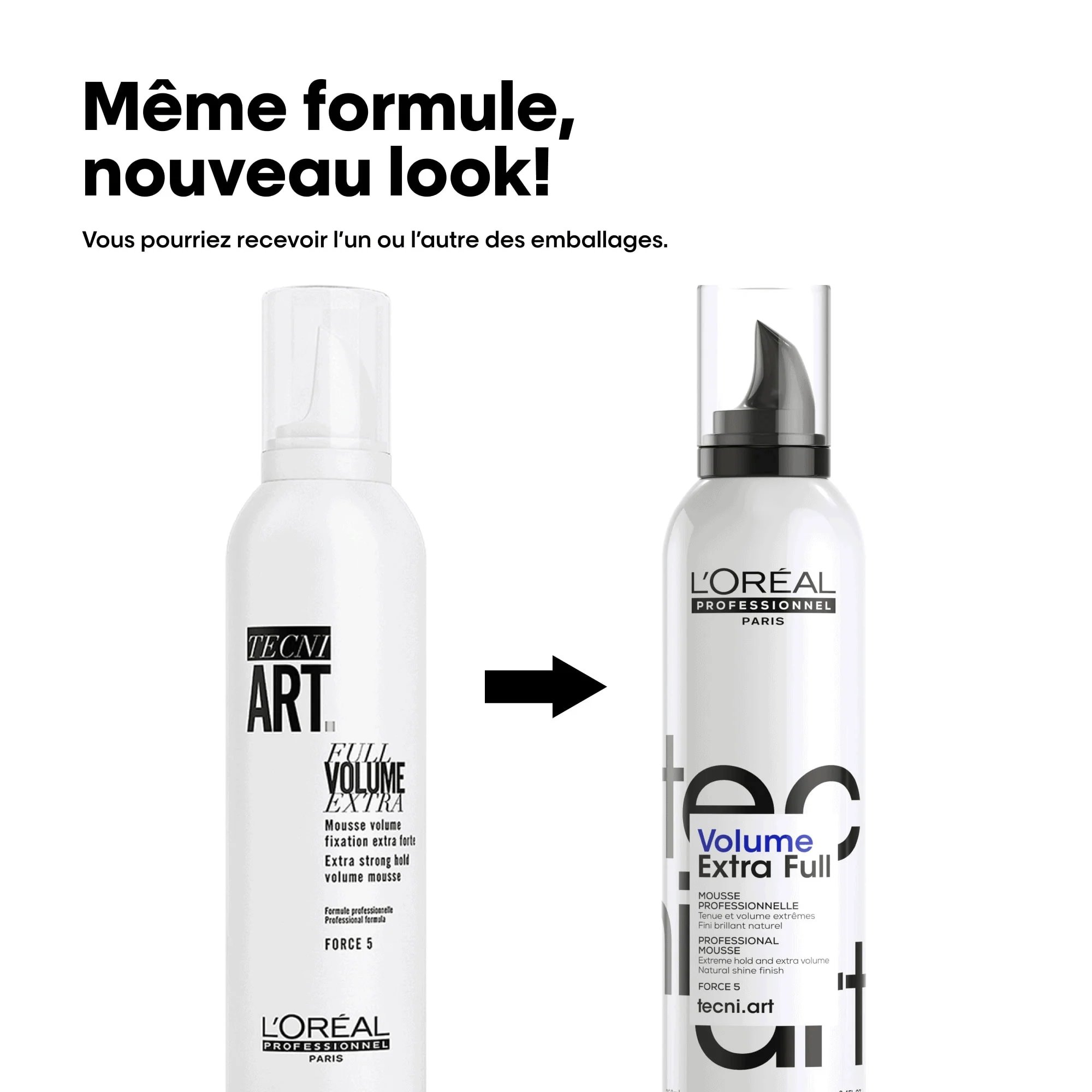 L'Oréal Professionnel Tecni.Art Volume Extra Full Force 5 | Mousse tenue et volume extrême - 250ml - Image 3