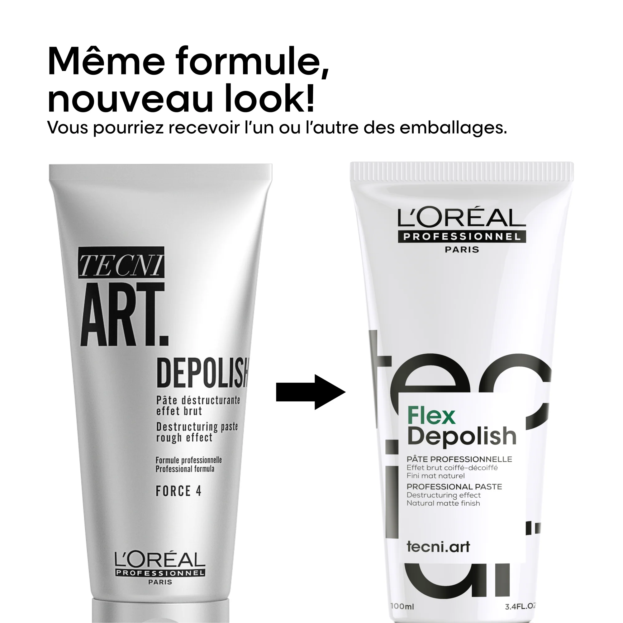 L'Oréal Professionnel Tecni.Art Flex Depolish | Pâte déstructurante, effet brut coiffé-décoiffé - 100ml - Image 3