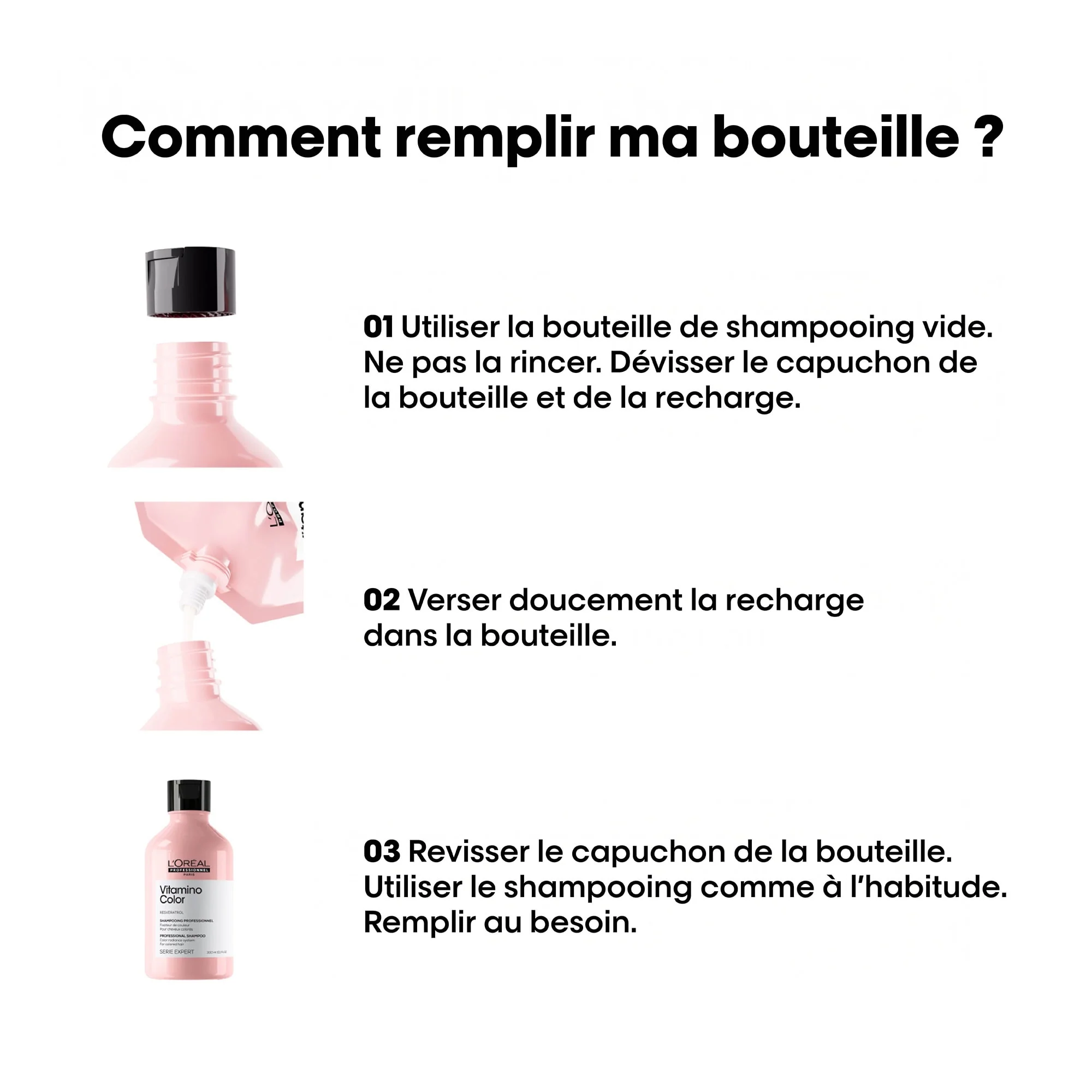 L'Oréal Professionnel Vitamino Color Pochette de Recharge Shampooing - 500ml - Image 9