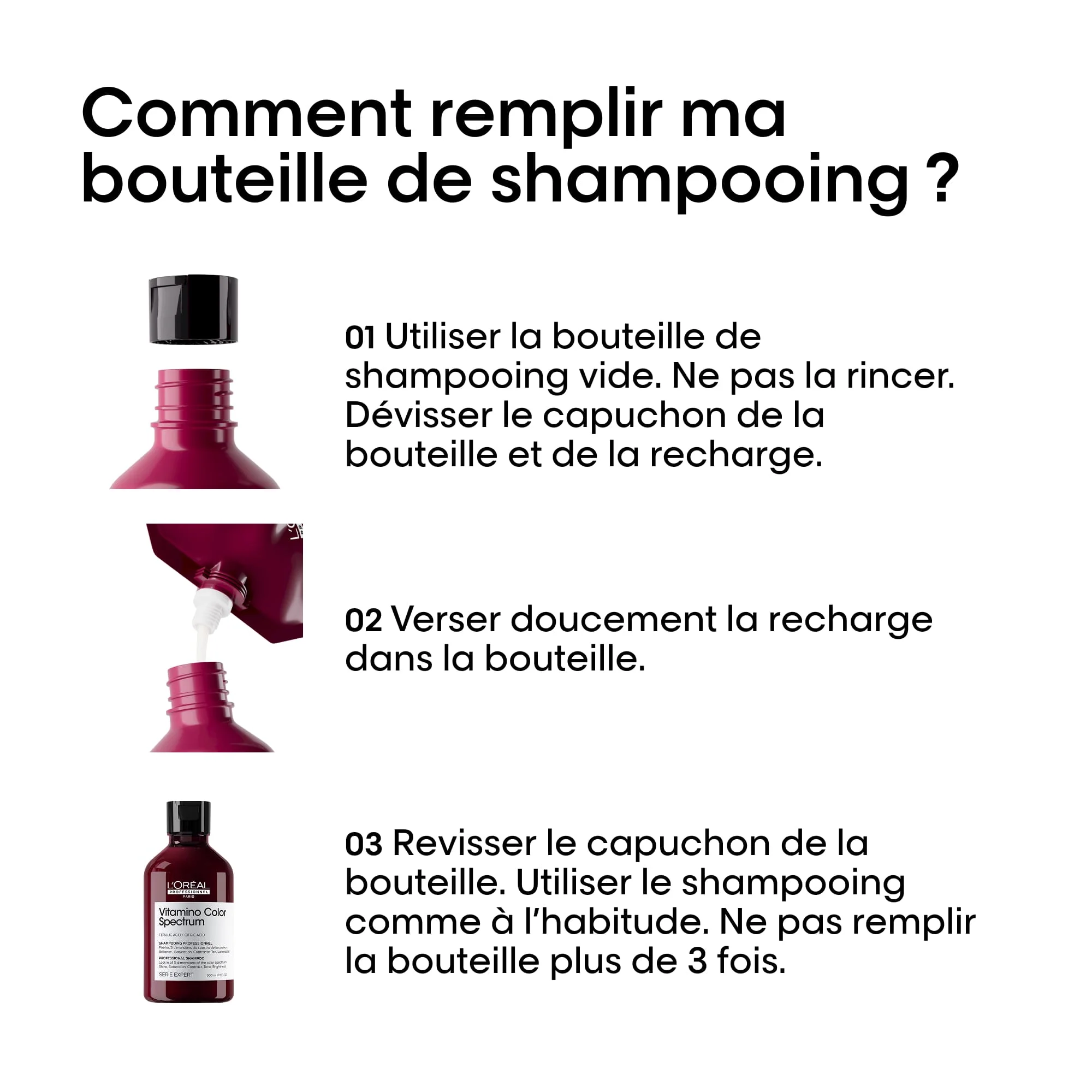 L'Oréal Professionnel Vitamino Color Spectrum Pochette de Recharge Shampooing - 500ml - Image 7