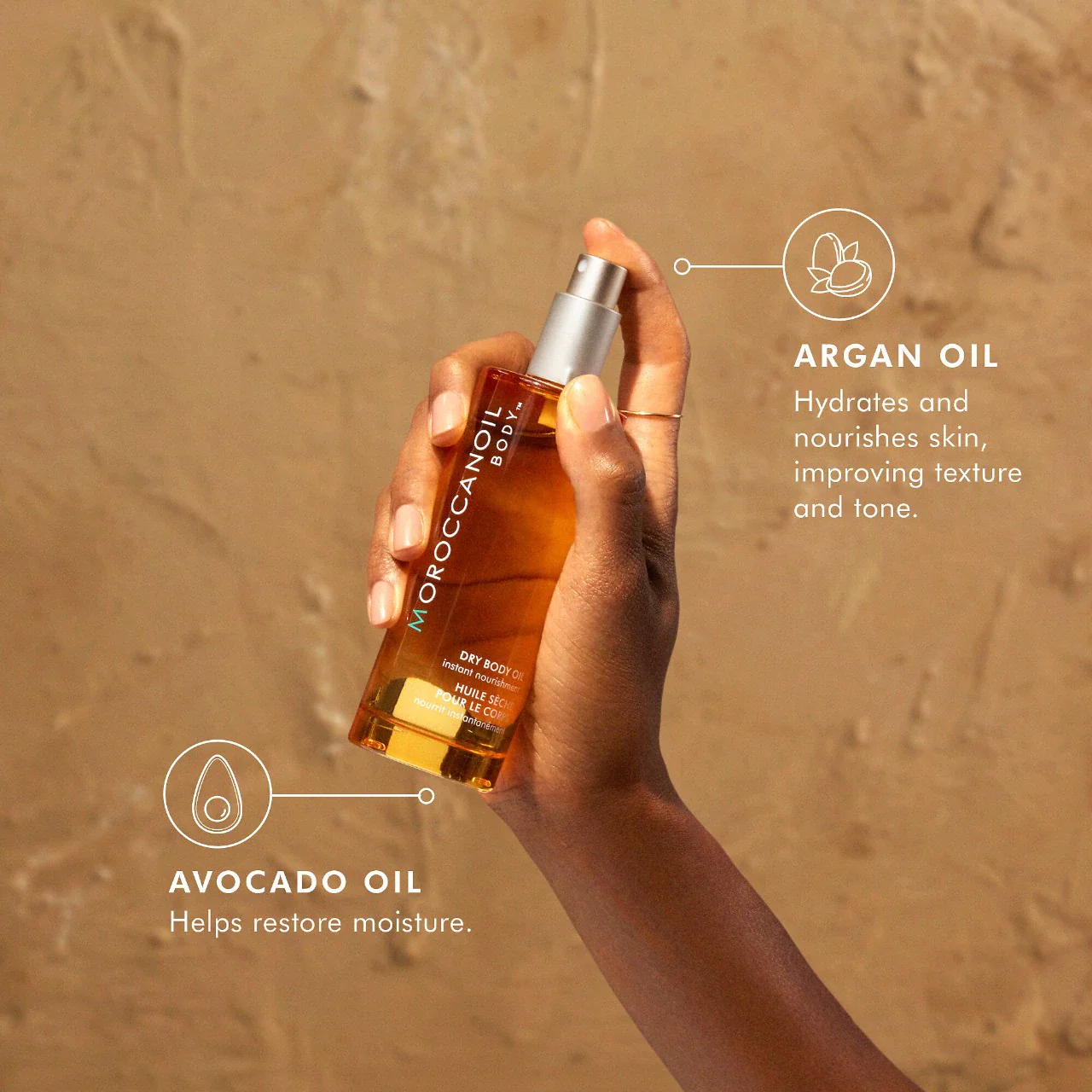 Moroccanoil Huile Sèche pour le corps - 50ml/100ml - Image 4