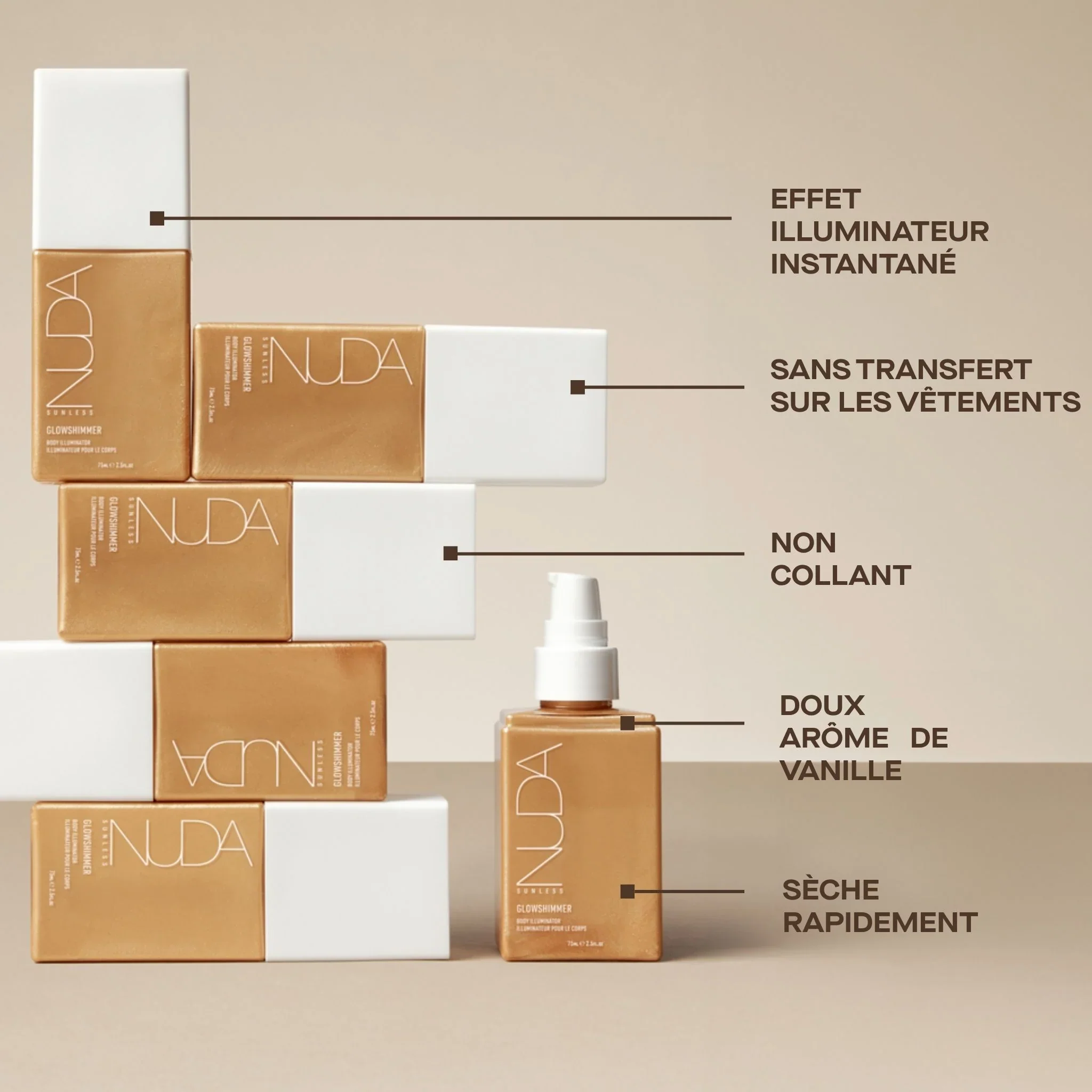 Nuda GlowShimmer | Illuminateur pour le corps - 75ml - Image 5