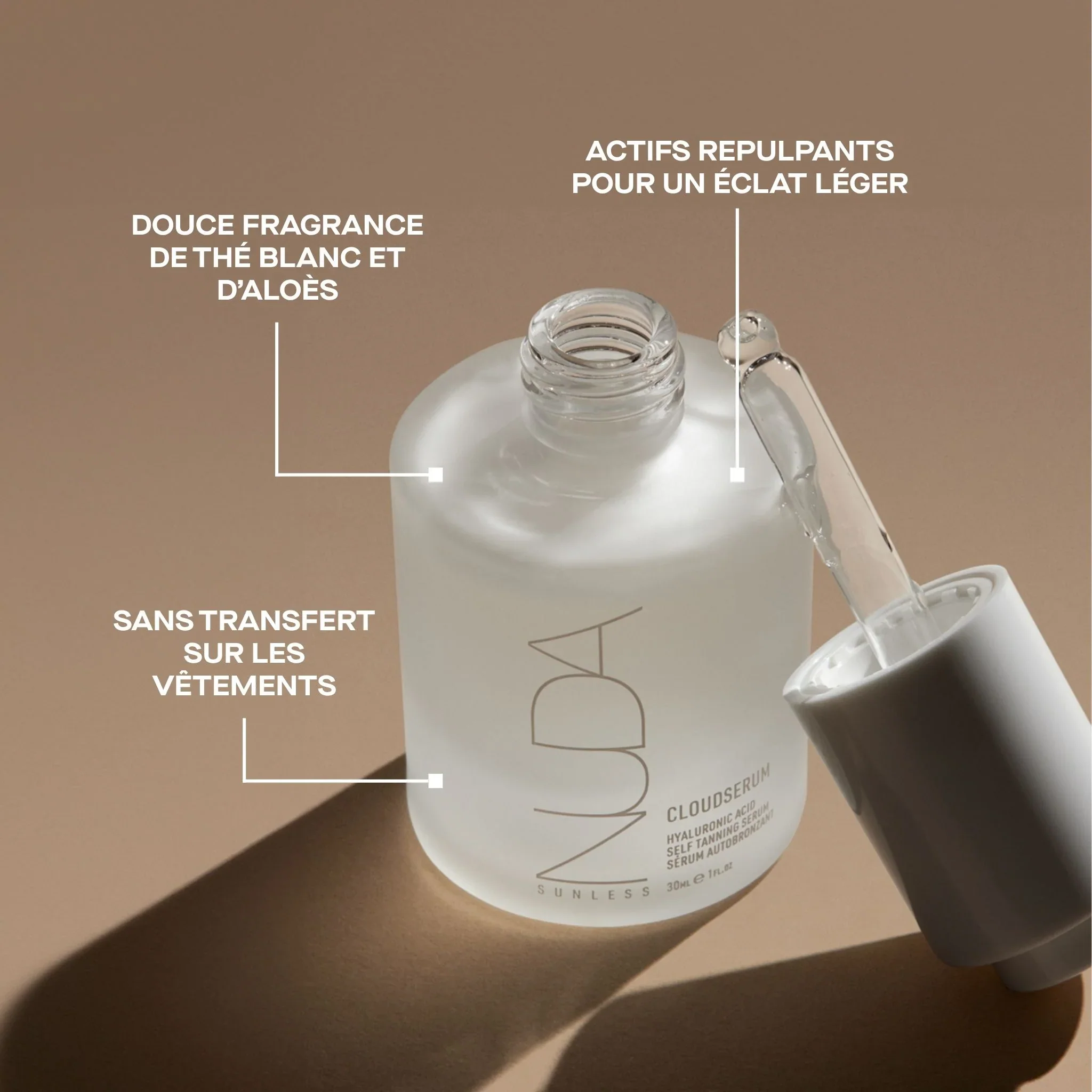 Nuda CloudSerum | Sérum autobronzant repulpant à l'acide hyaluronique - 30ml - Image 4