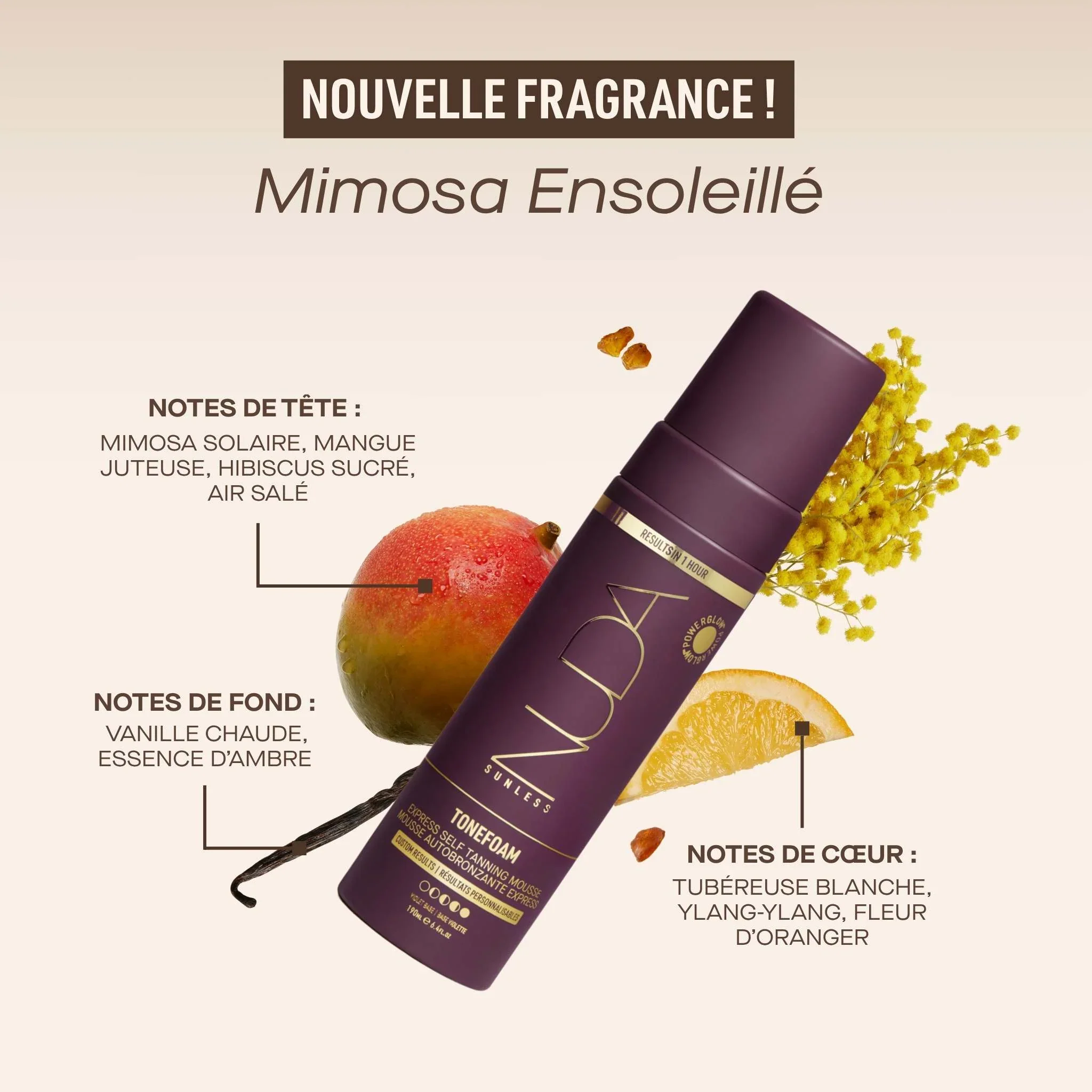 Nuda ToneFoam Violet | Mousse autobronzante express (moyen à foncé) - 50ml - Image 6