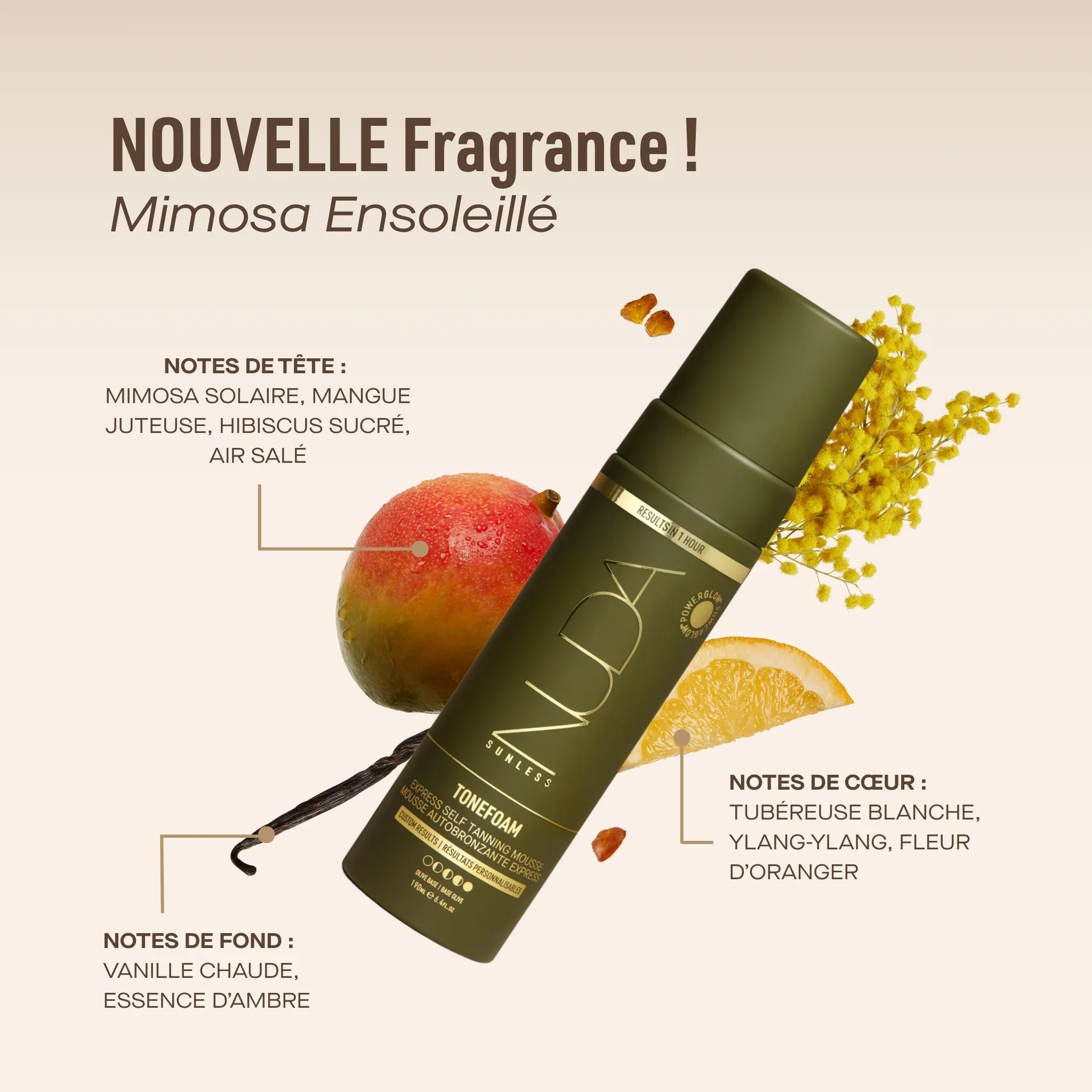 Nuda ToneFoam Olive | Mousse autobronzante express (pâle à moyen) - 50ml - Image 9