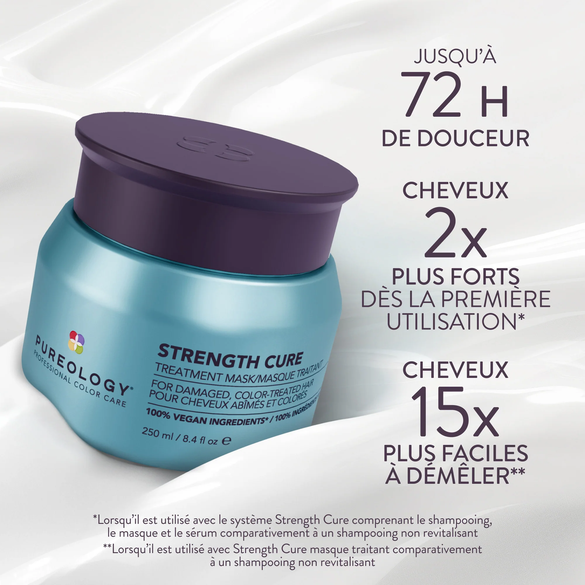 Pureology Strength Cure Masque Capillaire Réparateur – 250 ml - Image 3