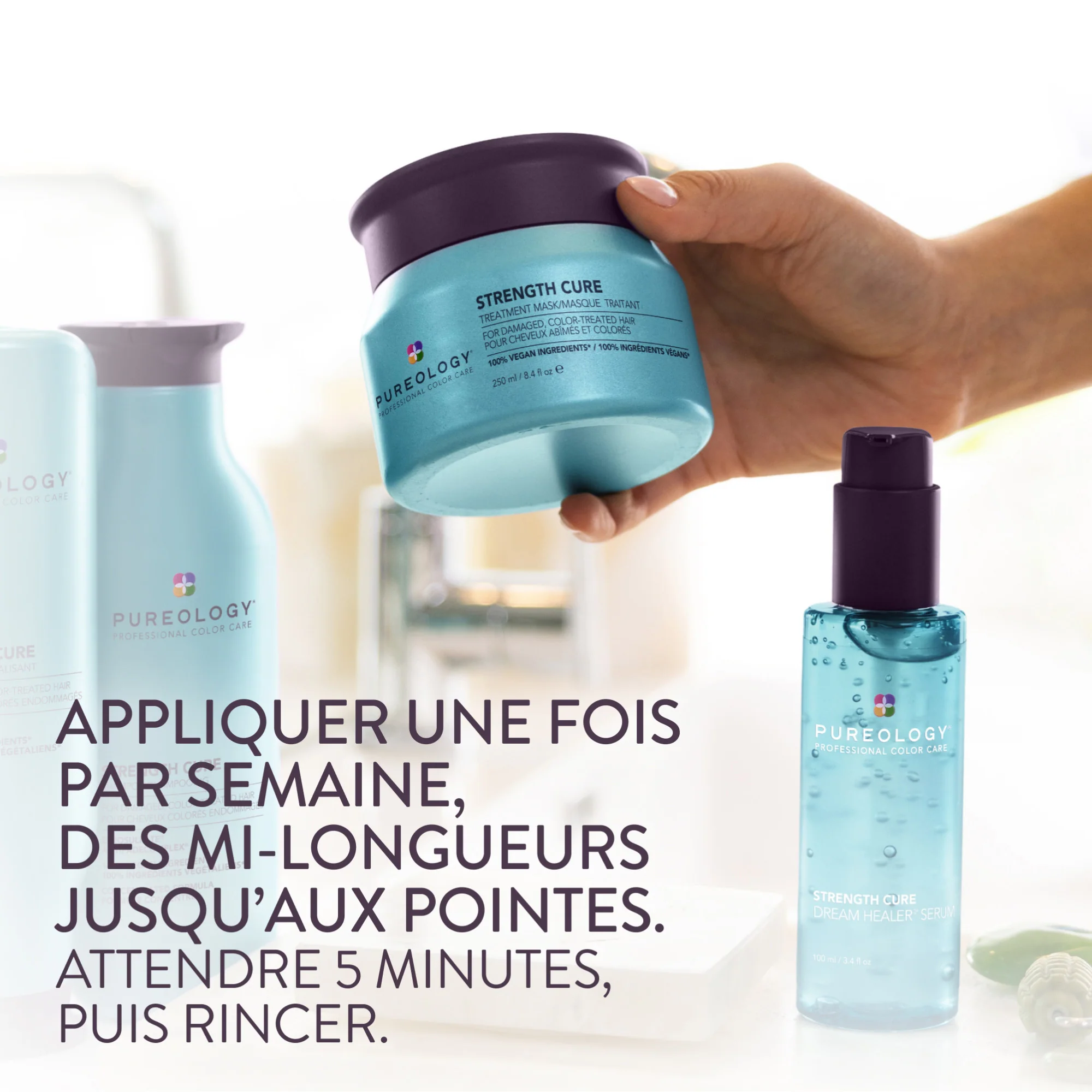 Pureology Strength Cure Masque Capillaire Réparateur – 250 ml - Image 8